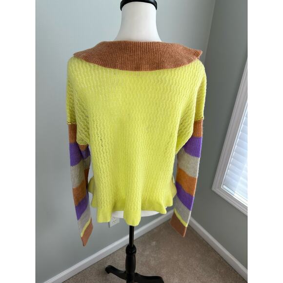 NWOT Free People Ives Cashmere Striped Pullover-SML - Picture 5 of 9
